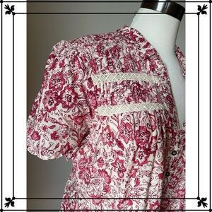 Anthropology Somerset Below knee dress in cotton batik print